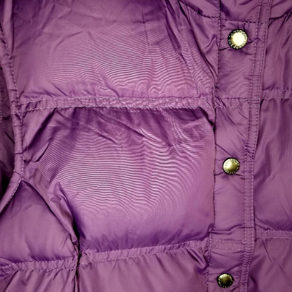 Lands’ End Women’s Goose Down Puffer Vest Purple Sz LARGE 14-16 - Picture 7 of 13